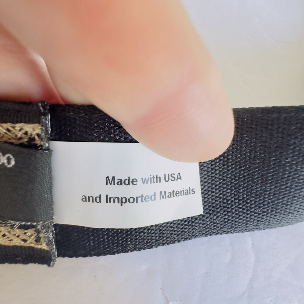 Bison Designs Black Embroidered Belt Small Boho Western Gold Silver Thread USA - Picture 4 of 8